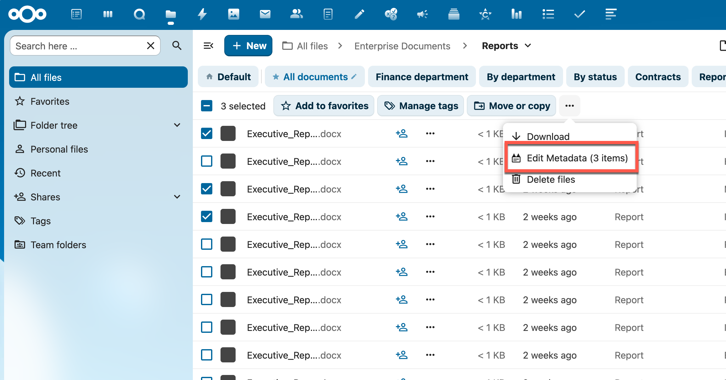 Bulk Edit Button