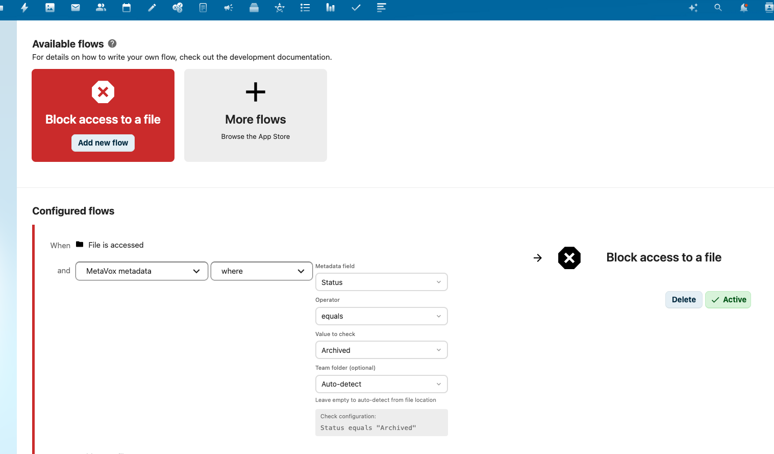 Block access example