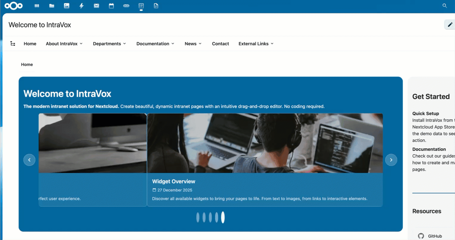 News-widget carousel